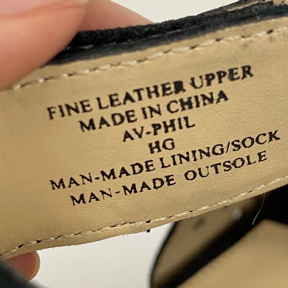 Adrienne Vittadini Phil Black Fine Leather Slingback Heeled Sandals Womens 8M - Picture 7 of 10